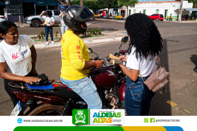 Posto Avançado do DETRAN de Aldeias Altas promove blitz educativa sobre segurança no trânsito